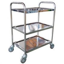 Chariot Inox 3 Plateaux 100kg Manutan