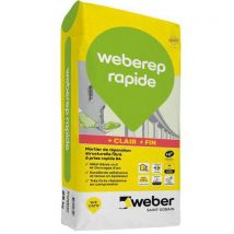 Weber Saint Gobain - Mortier de réparation Weberep Rapide - 25kg - Prise rapide, séchage 24h