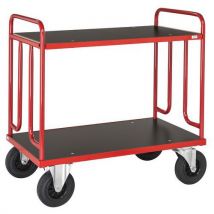 Chariot Bois 2 Plateaux 1200x700 Mm 500 Kg Roue Caoutchouc