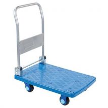 Manutan Expert - Chariot plastique dossier rabattable 200 kg - Roulettes caoutchouc 10 ans garantie