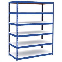 Rayonnage Manutan Rapid 1 2440x1830x915 6 Tab Bleu Méla