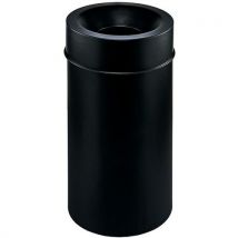Corbeille Antifeu Mural Noir 50l