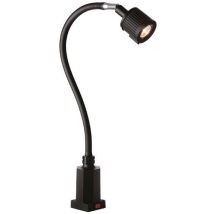Sunnex - Lampe LED Atelier 3W Bras Flexible 500mm 12-24V IP20 Noir 165lm 3 Ans Garantie