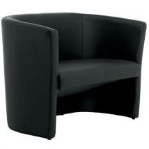 Fauteuil Pio 2 Places - Similicuir Noir - Linea Fabbrica