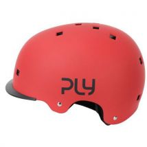 Casque Vélo Ply Plain Rouge 48-54cm