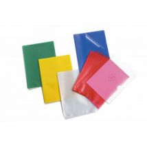 Sachet 10 Pochettes Coin Polypro Couleurs Assorties 22x31 Cm