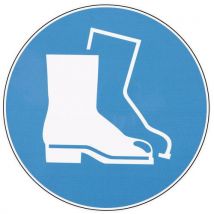 Panneau Chaussures De Sécurité Obligatoires - Adhésif 300 Mm