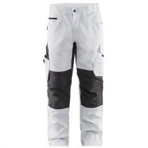 Pantalon De Travail Peintre Stretch Blanc/gris Foncé Taille 48c - Homme