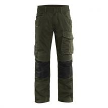 Pantalon De Travail Services Stretch Vert Olive/noir Taille 44 - Homme