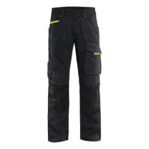 Pantalon De Travail Services Stretch Noir/jaune Fluorescent Taille 42c