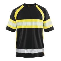 Blaklader - T-shirt haute visibilité noir/jaune - Taille XS - Respirant et conforme norme ISO 20471 Classe 1