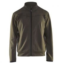 Sweat Zippé Vert Olive/noir Taille Xl