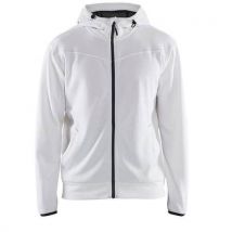 Sweat Zippé À Capuche Blanc/gris Foncé Taille S