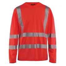 T-shirt Manches Longues Haute Visibilité Col V Taille M - Unisexe