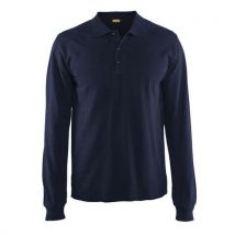 Polo Manches Longues Marine Taille S - Homme