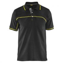 Polo Bicolore Noir/jaune Fluorescent Taille S - Homme