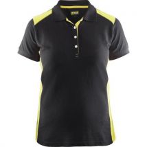 Polo Femme Noir/jaune Fluorescent Taille Xxl