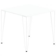 MBA - Table de réunion LORI 80x80 cm Carré Blanc - 4 personnes - Éco-responsable