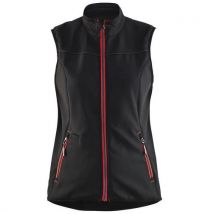 Gilet Sans Manches Softshell Femme Noir/rouge Taille L