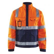 Veste Haute Visibilité Orange Fluorescent/marine Taille M - Unisexe