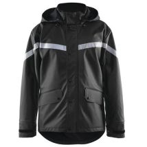 Blaklader - Veste de pluie niveau 2 - Noir Taille S - Polyester Hydrofuge 240 g/m² - EPI