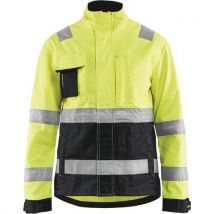 Veste haute visibilité femme jaune fluorescent/noir