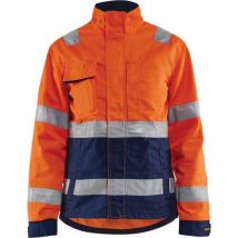 Veste haute visibilité femme orange fluorescent/marine