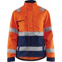 Veste haute visibilité femme orange fluorescent/marine