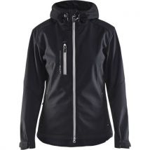 Veste softshell à capuche femme noir/argent