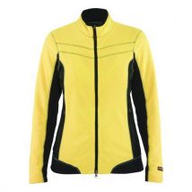 veste micropolaire femme jaune fluorescent/noir