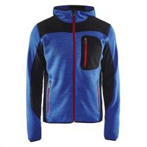 Veste De Travail Tricotée À Capuche Bleu Roi/noir Taille L - Homme