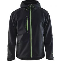 Veste Softshell À Capuche Noir/vert Taille M - Homme