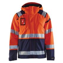 Blaklader - Veste hardshell haute visibilité orange/bleu - Taille 5XL - Norme ISO 20471 Classe 3 - Hydrofuge