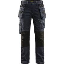 Blaklader - Pantalon X1900 Artisan Stretch 2D Femme Noir/Bleu Taille 48 - Coton 340g/m² - Confort et Durabilité