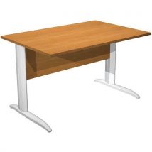 Bureau Droit Pieds L En Métal Fast 120 Cm Aulne Blanc