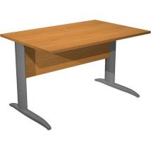 Bureau Droit Pieds L En Métal Fast 120cm Aulne Anthracite