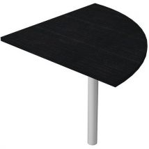 Angle Bureau 90° Pieds Renfort Métal Fast 80cm - Noir