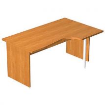Bureau Retour Droite Pieds Panneaux Fast 160 Cm - Aulne