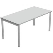 Bureau Droit À 4 Pieds Métal Fast 4 Pieds - 140cm - Gris