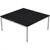 Bureau Bench Fast 4 Pieds Section Carré 140x164 Cm - Noir