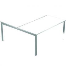 Bureau Bench Fast 4 Pieds Section Carré 80x164 Cm - Blanc