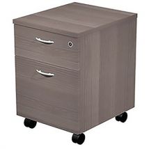 Caisson Mobile Hauteur Bureau Demonté 2 Tiroirs Fast Frêne