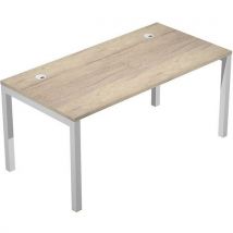 Bureau Pied Métal Trendy 25mm - 160cm - Chêne Canadien Gris