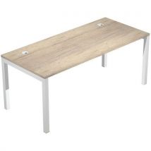 Bureau Pied Métal Trendy Épaisseur 25mm - 180cm Blanc Blanc