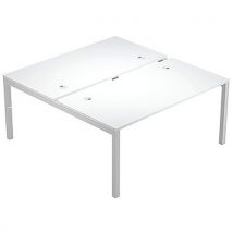 Bench 2 Postes Départ Pied Métal Trendy 180cm - Blanc - Gris