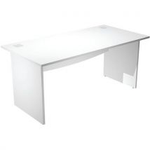 Bureau Droit Avec Pieds Panneaux Visual - 160 Cm - Blanc