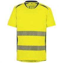 Tee Shirt Long Life Jaune/marine Manches Courtes M - Unisexe