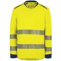 Tee Shirt Long Life Jaune/marine Manches Longuesm - Unisexe