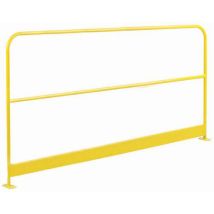 Manutan Expert - Barrière de protection en acier jaune avec plinthe - 2000 mm - Haute visibilité et robustesse