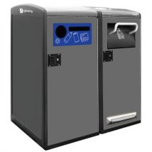 Double Poubelle Connec. Bigbelly: 1 Comp.eur/1 Non Comp.ante